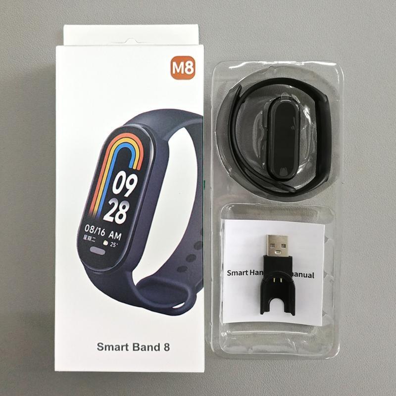 M8 Smart Band Watch Men Women Silicone Heart Rate Smart Band Varied Dial Fitness Tracker Blood Pressure Sport Bracelet