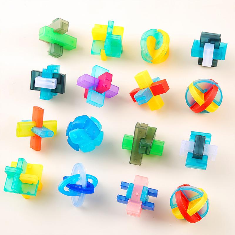 Zhuge Liang Transparent Glass Mortise and Tenon Puzzle - Educational Assembly and Disassembly Toy