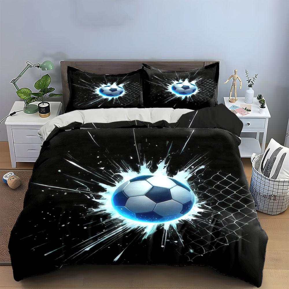 Soccer Three-Piece Set For Competitions Kid'S And Adults' Bedroom Decor, Exquisite Three-Piece Bedding Set Gift