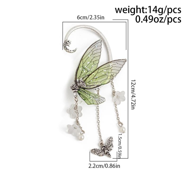 Elegant Butterfly Dangle Earrings for Women Unique Alloy Resin Pearls Fashion Jewelry for Daily and Travel