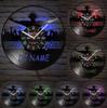 Personalized DJ Name Art Vinyl Record Wall Clock Home Music Club Decoration Wall Watch Custom DJ Name Gift Wall Clock