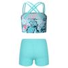 Kids Girls Swimwear Set Double Shoulder Straps Tank Top with Shorts for Beach Pool Swimming Bathing