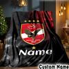 Custom Name Al-Ahly Club Crest Throws Blanket Flannel Blankets for Couch Bed Gifts for Men Women Picnic blanket Christmas fan gifts