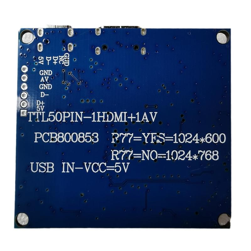 50-polige EDP-LCD-Controller-Treiberplatine e Arbeit für TTL 50Pin-Bildschirmauflösung 1024 x 600 1024 x 768