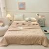 New Solid Color Washed Cotton Summer Quilt Air Conditioner Quilt Summer Bow Embroidery Summer Cool Quilt Non-pure Cotton