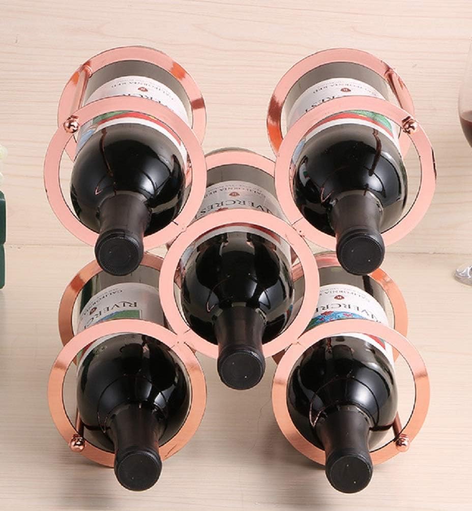 Anberotta Weinregal, Flaschenhalter, für 5 Flaschen Wein oder Champagner, Aufbewahrungskiste, Ständer, Innendekoration, N-W61
