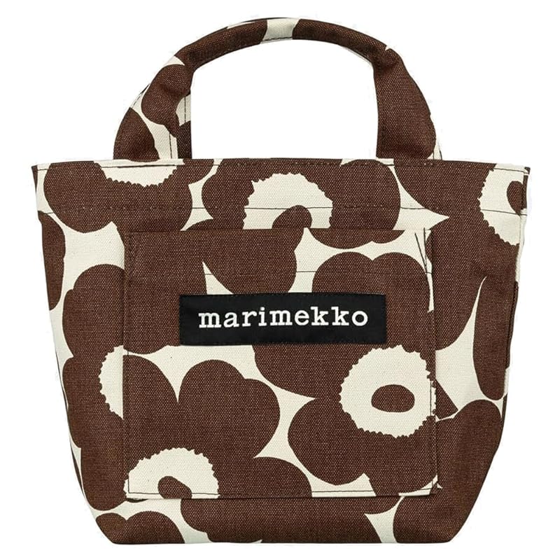 

[Marimekko] Japan only Lunchbag Unikko tote bag ladies 52_1_52259294019 F Brown x off white