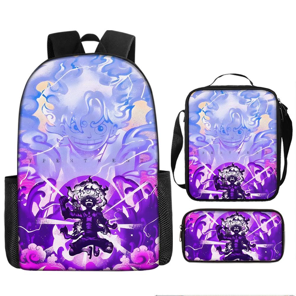 One Piece Luffy One Piece Schultasche Sauron Rucksack Schüler Nautischer König Rucksack Umhängetasche Federmäppchen Set
