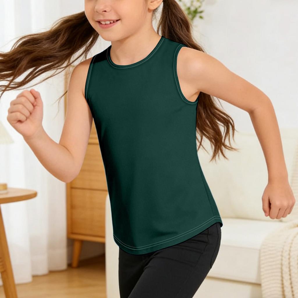 Women’s Sleeveless Racerback Pleated Back Tank Top Lightweight Loose Fit Casual Athletic Shirt for Everyday Wear