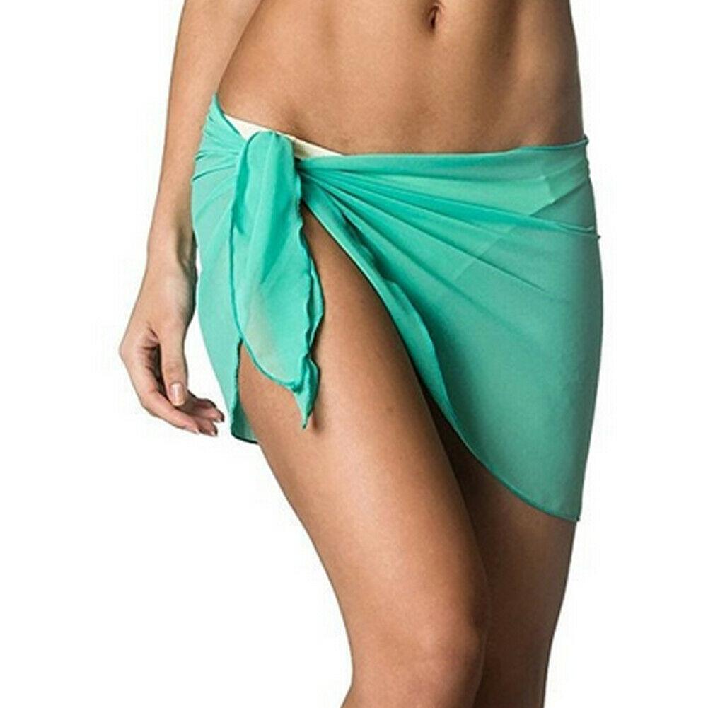 Sexy Women Beach Cover Up Bikini Swimwear Cover Up Skirt Dress Swimsuit Wrap Suit One Size