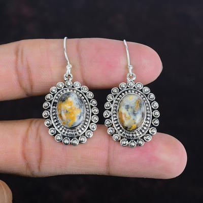 Maligano Jasper Earrings Gemstone Handmade Jewelry Vintage Earring 925 Sterling Silver Earring Designer Jewelry Gifts For Her Dangle Earring