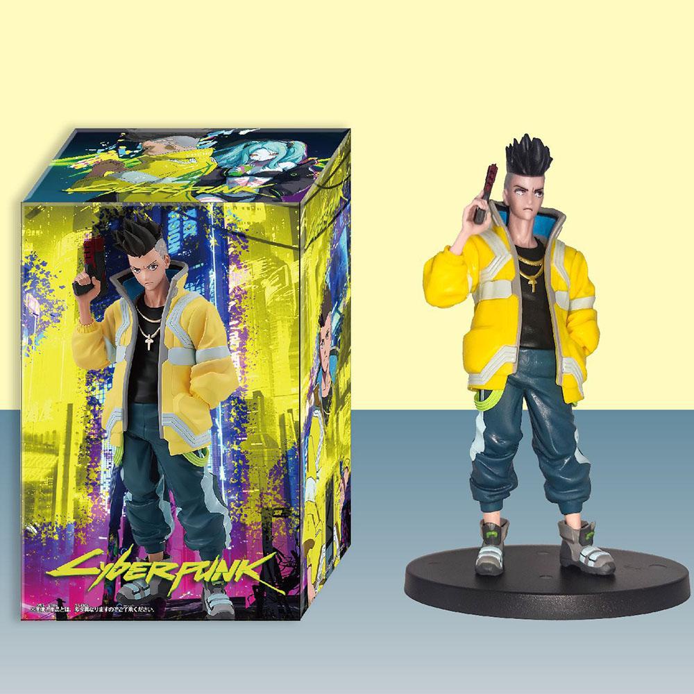17CM Anime Game LUCY DAVID REBECCA Figure Punk Cool Artwork Animation Model Toys Gifts Collection Decoration Ornaments PVC