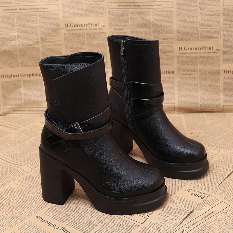 

Ankle Boots for Women s Sexy High Heels Elegant Shoes Winter Fashion Chelsea Boots New Pumps Leather Dress Cozy Femme Boots 42