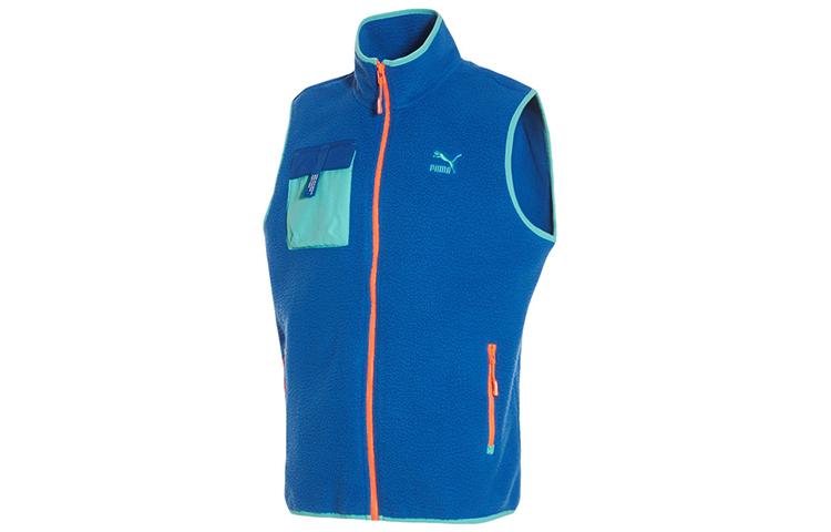 PUMA Vests Men s Glacier Blue Stand Collar Moderate Other 596728-65 L