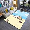 Cute Cartoon Dogs On Beach Pattern Area Rug for Living Room Decor Suitable for Use As an Anti-slip for Living Room Bedroom Sofas