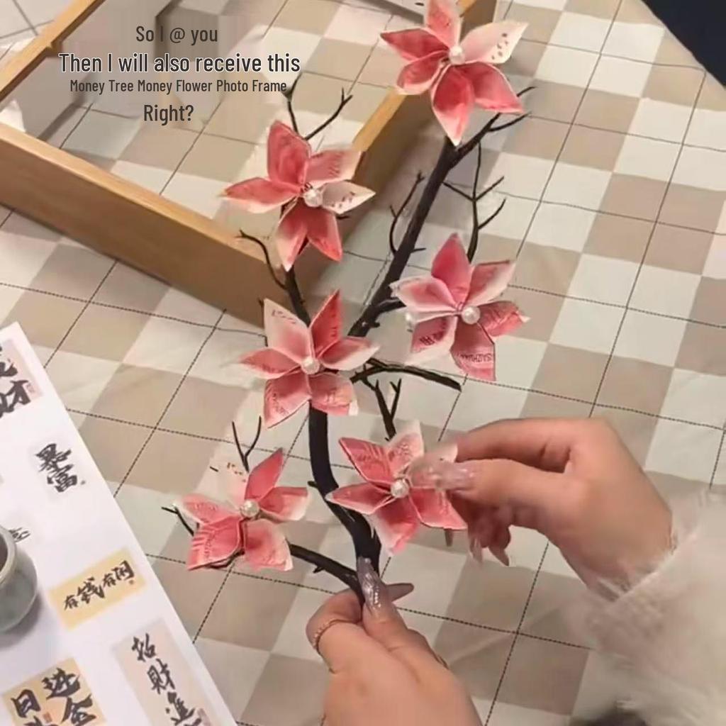 Gift Set: Photo Frame & Money Tree for Birthday, Valentine's, or Qixi - Perfect for Your Bestie or Partner