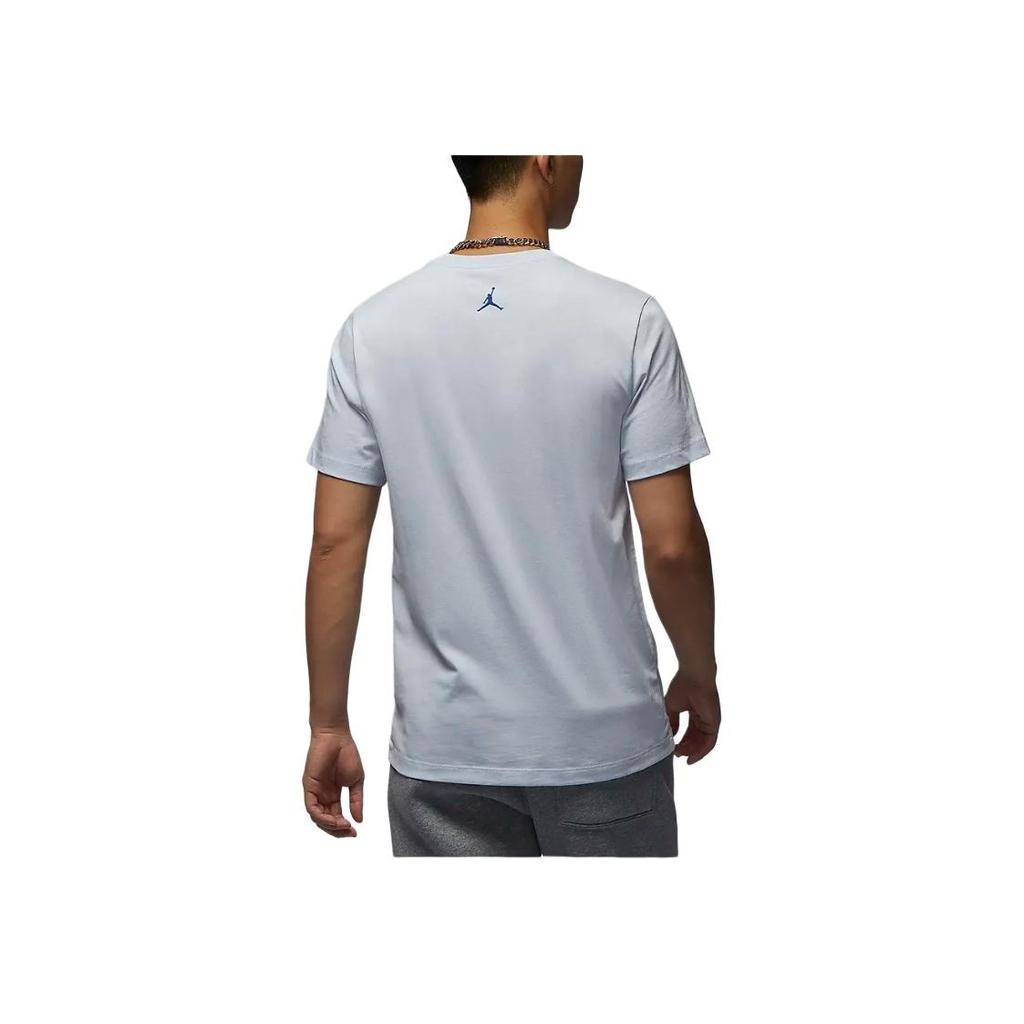 Jordan MVP Cotton Crew Neck Pullover Short Sleeve T-Shirt Men Tops Football-Grey Game-Royal FZ1976-085