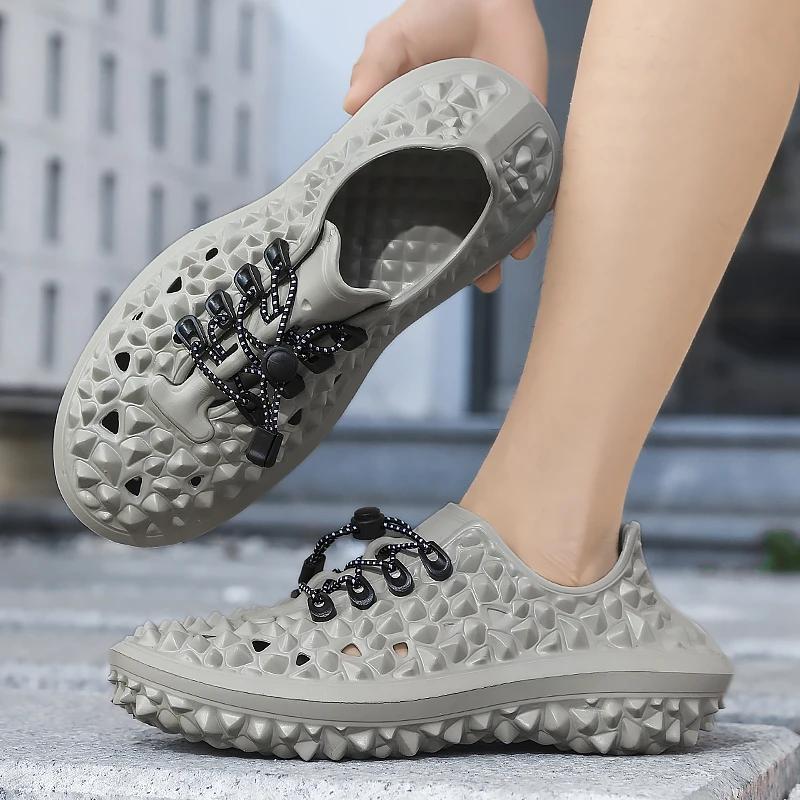 

New Men s Summer Hollow Out Breathable Beach Sandals Casual Outdoor Slippers Sandals Men Aqua Shoes Chanclas De Hombre Zapatos 39