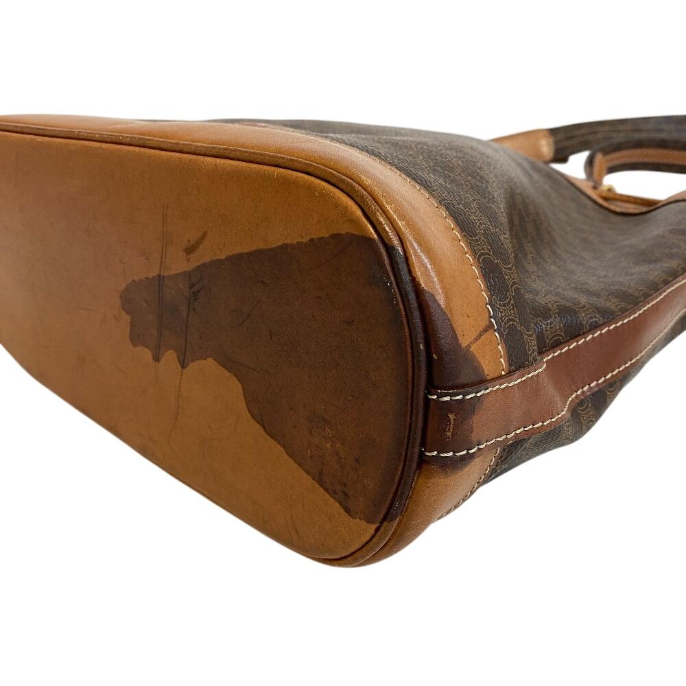 Celine M93 Purse Macadam Leather Shoulder Bag Brown Leather Used