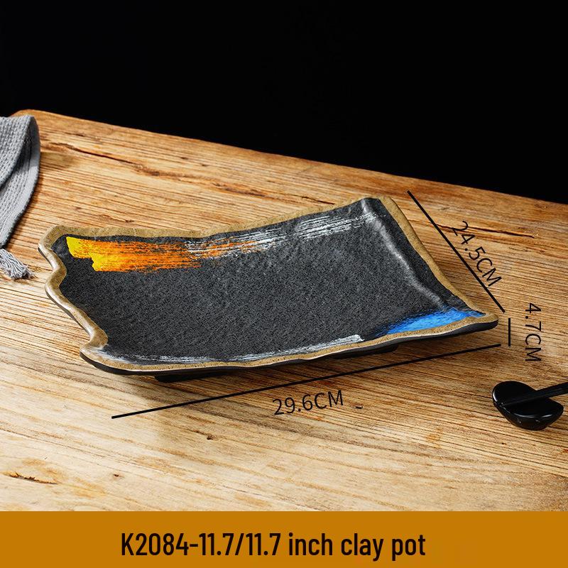 Melamine Sushi & Yakiniku Plate: Japanese Restaurant Tableware for BBQ & Hot Pot