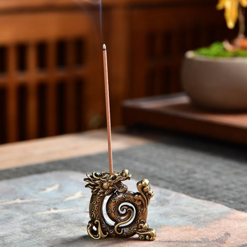 Antique Dragon Incense Stick Holder Incense Burner Stick Holder Line Plate Sandalwood Coil Base Studios Home Decoration Gift