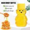 20 Stück Plastik Transparent Einweg Cartoon Bär Saftflasche, Kleine Kapazität Spenderflasche, 60ml Honigflasche