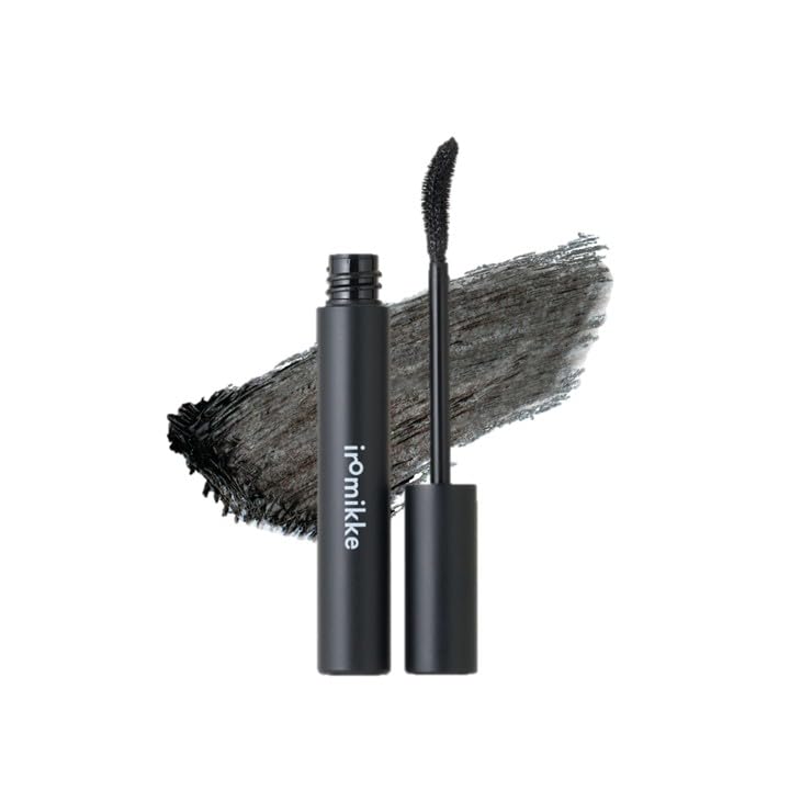 iromikke Easy-Up Mascara - Curl, Long, Separating, Waterproof, Smudge-proof, Clump-free, Jet Black