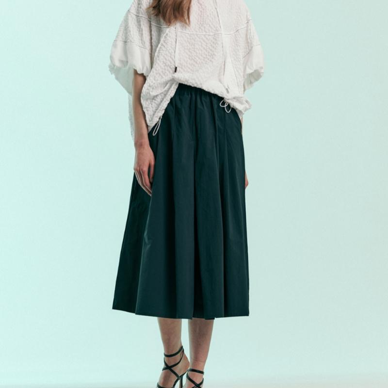 Maxza Pintuck Flare Banding Wide Culotte Pants Zc08ql400on