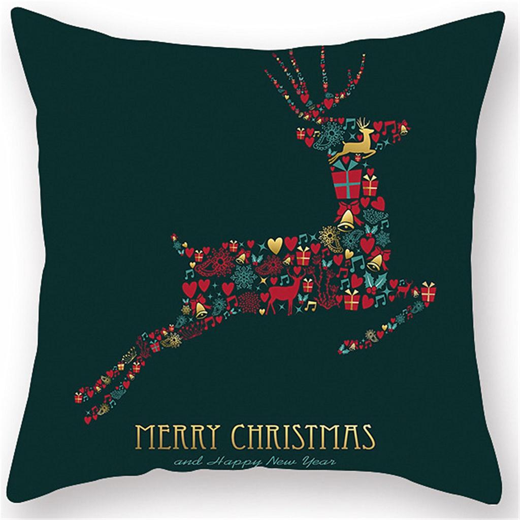 Merry Christmas Decorative Print Pillow Case Home Living Room Sofa Bedroom Decorative Throw Pillow Cover 45 * 45cm