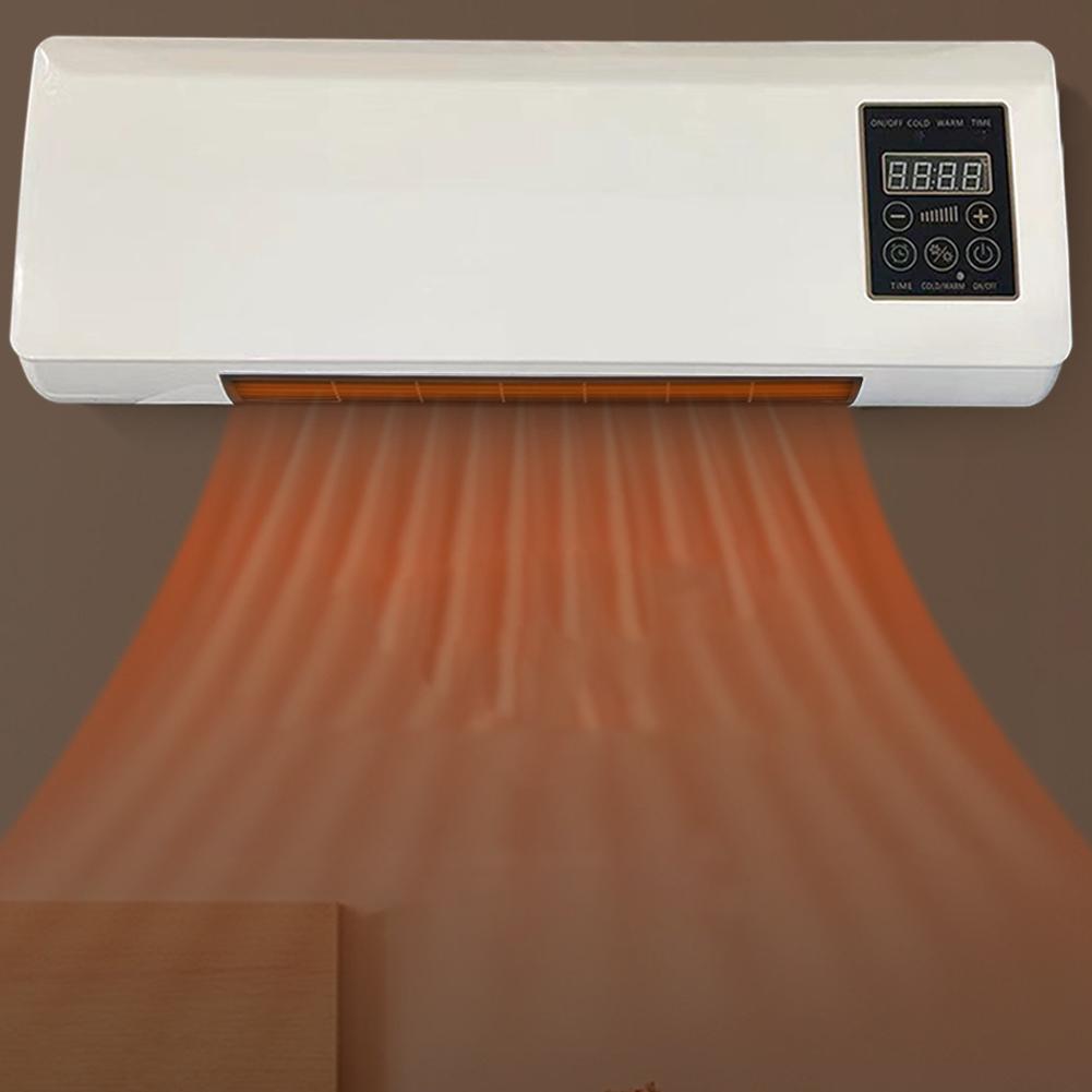 2 In 1 Cooler Heater Electric Heating Machine Wall Mounted with Remote Control Cooler Warmer Multifunctional Blowing Supplies