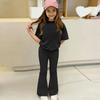 Baby Neugeborene Mädchen Jungen Lockeres T-Shirt + Hose Druck Outfits Set