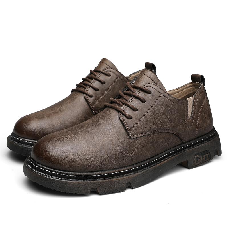 Męskie Codzienne Skórzane Buty Wysokiej Jakości Rekreacyjne Męskie Buty Robocze Wygodne Wewnątrz Modny Trend Luksusowe Trampki Rozmiar 39 -44 Nowe