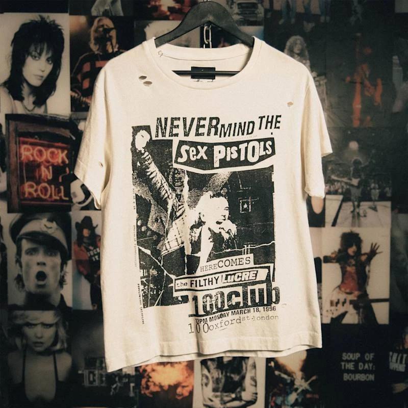 Sex Pistols rock band tshirt unisex natural color remake tshirt Unisex T-Shirt S
