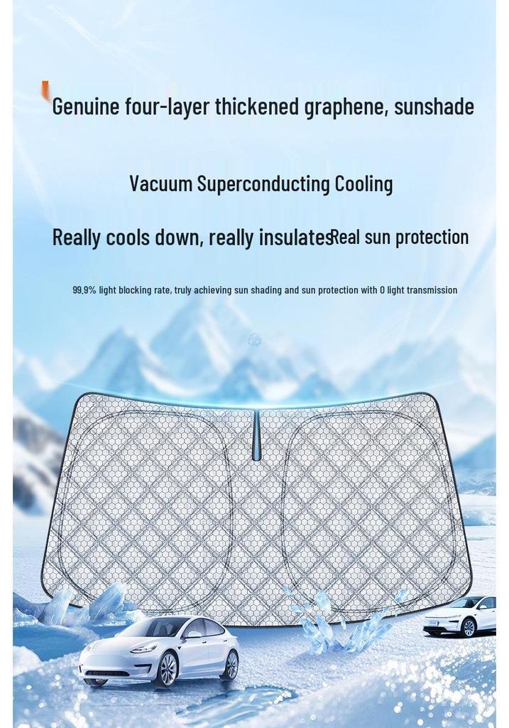 Nio Xiaopeng M03/X9/P7+ Car Windshield Sun Shade: 4-Layer Thick Heat Insulation & Sun Protection