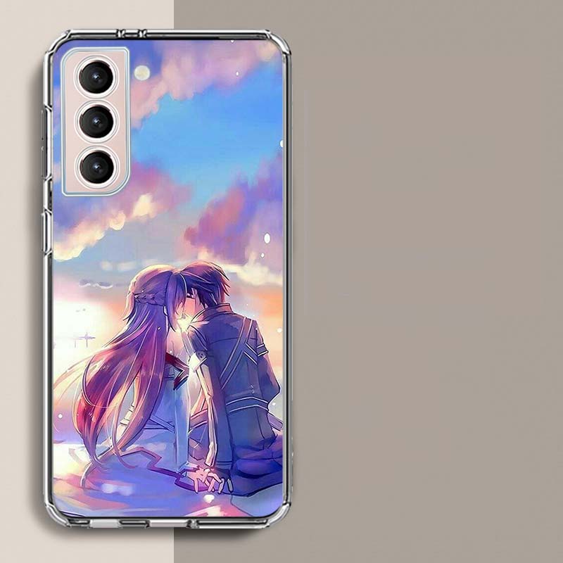 Sword Art Online SAO Anime Phone Case For Samsung S25+ Edge Galaxy S24 FE S23 Ultra Capa Shell S22+ S21 Plus S20 FE Cover Silico