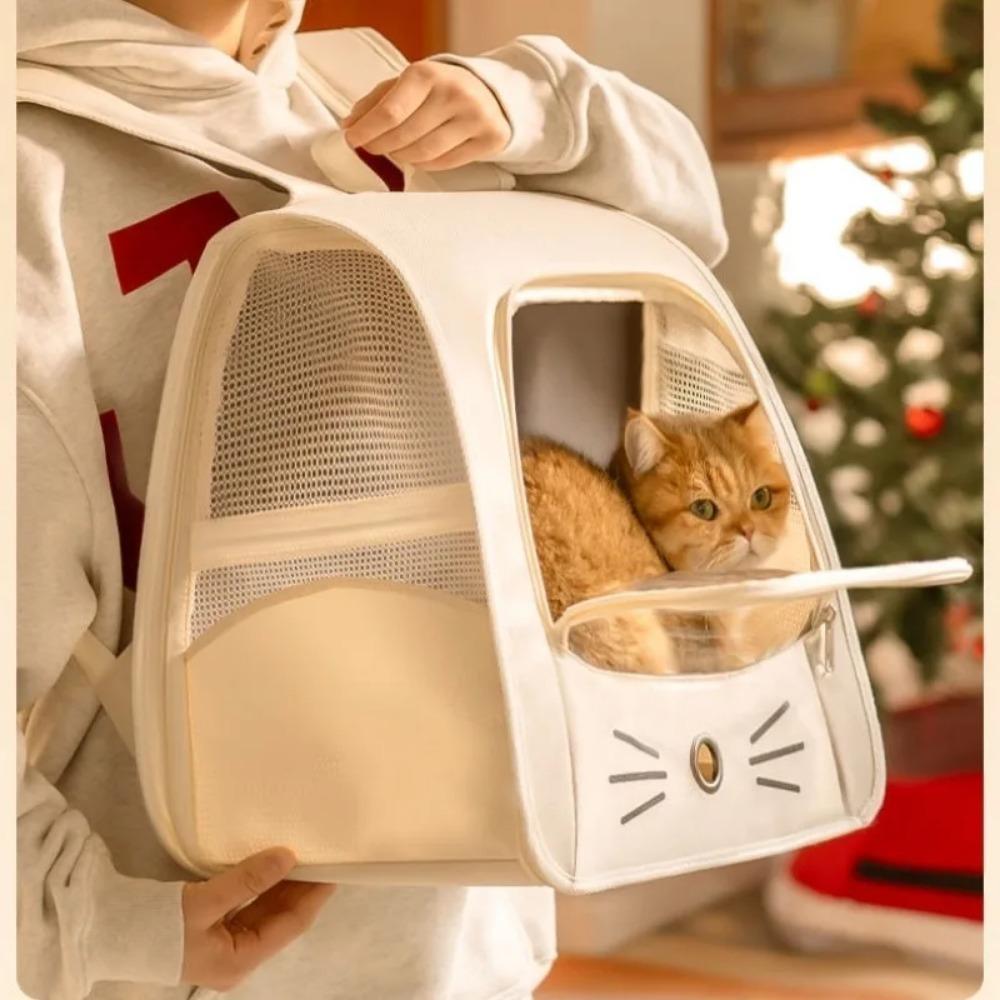Pet Backpack Cage Cat Anti-scratch Cat Bag Outdoor Breathable Travel Folding Bag Multifunctional Car Comfort Cabin Backpack