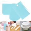 3pcs/lot Dough Cake Cutter Slicer Spatula For Cake Cream Scraper Pasty Cutters Scraper Irregular Teeth Edge Diy Scraper