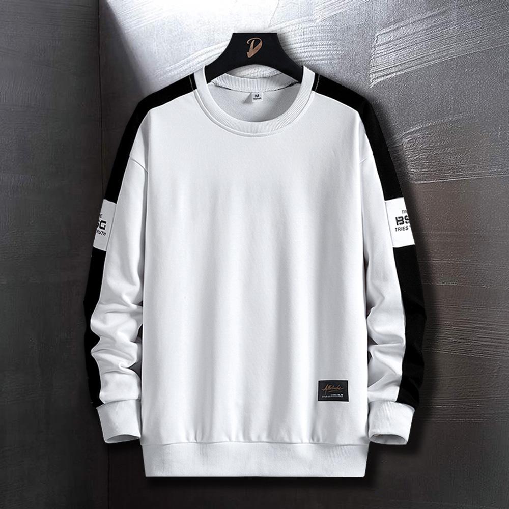 Herrenbekleidung Frühling Sweatshirts Hip Hop Seitenstreifen Sweatshirts Herren Streetwear Hip Hop Kleidung Langarmshirts Trend