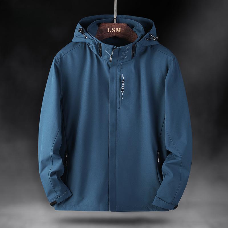 Autumn and Winter Solid Color Three-in-one Windproof and Waterproof Two-piece Set with Removable Fleece Liner Mountaineering Jacket