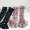 Elegant Lace Trimmed Chiffon Arm Sleeves With Ruffled Detail Photoshoot Costume Sleeves For Cosplay And Anime Fashion