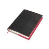 A5 Size Soft Leather Notebook Cover Black X (Seal Al) (02. Red)