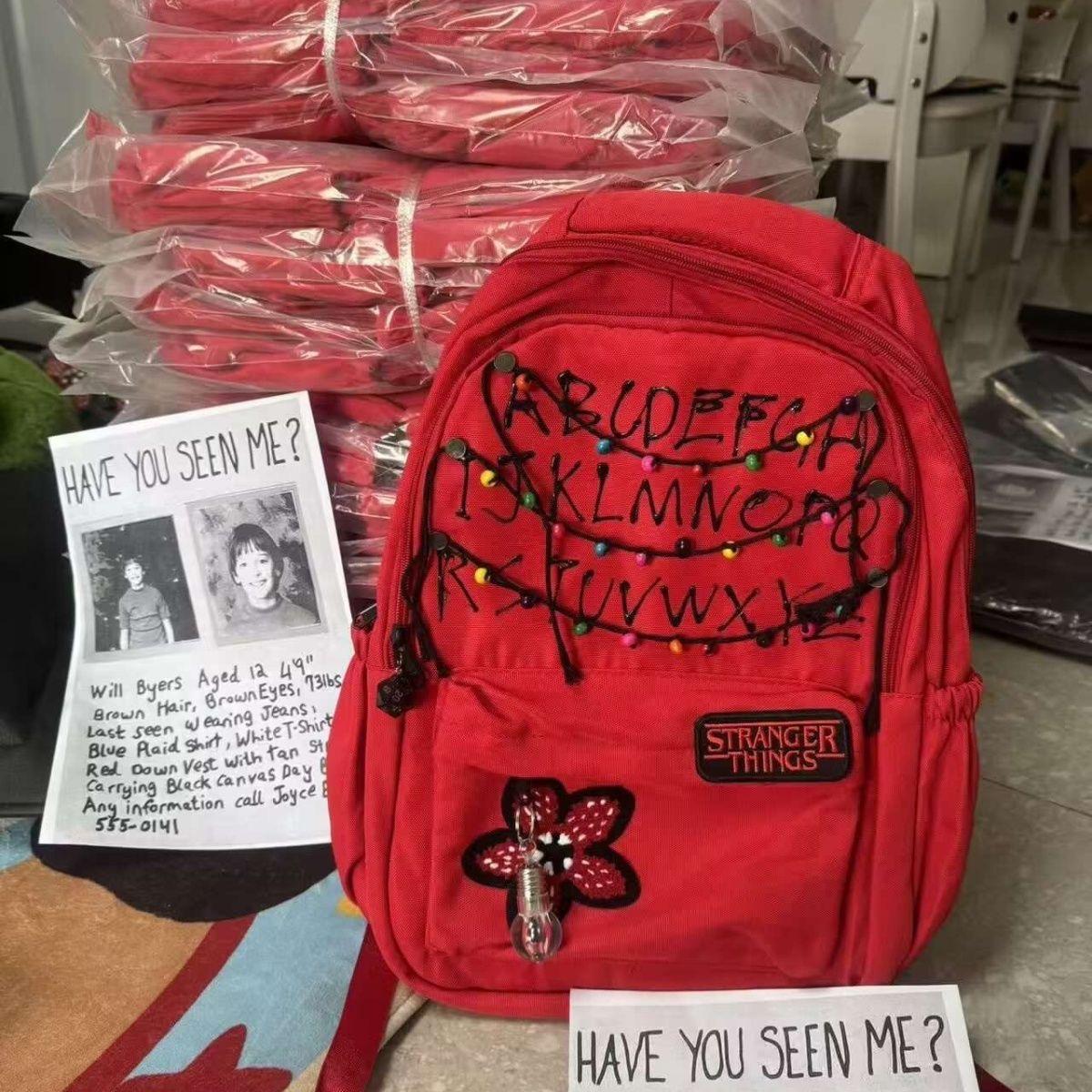 

Stranger Things Theme Red Backpack Campus Daily Leisure A красный