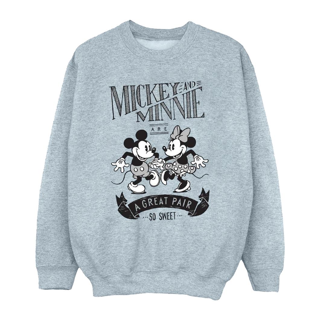 Disney Girls Mickey And Minnie Mouse Great Pair Sweatshirt