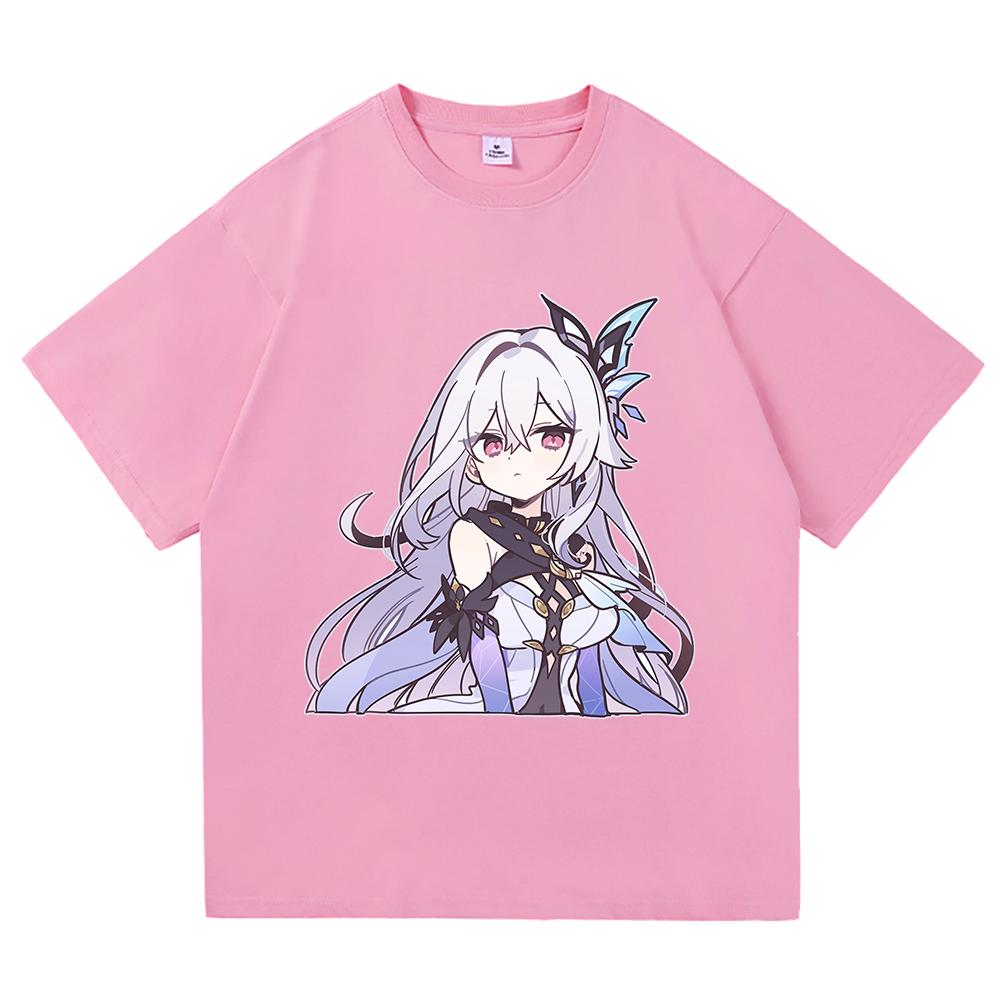 Genshin Impact Skirk T-Shirt Hot Fashion Männer/Frauen Ästhetisch Lustig Süß Grafik T-Shirt Hohe Qualität Lässig Baumwolle T-Shirts