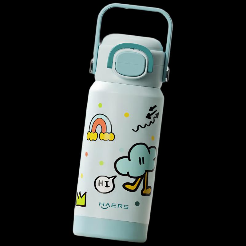 HAERS 500ml 316L Stainless Steel Dual-Drink Insulated Bottle