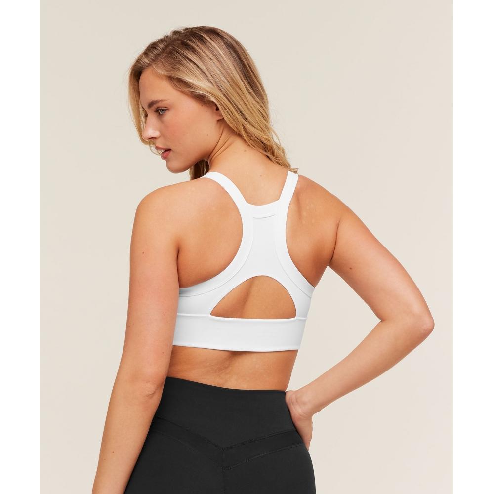 Gymshark Compression Sports Bra Gs White B4b6h Wb57