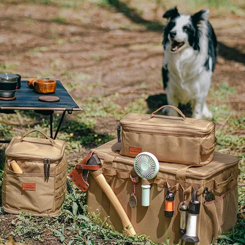 Cooking Utensils Carry Bag Camping Travel Storage Bag Picnic Hiking Lunch Bag Fishing Outdoor Cooking Kitchen Organizers