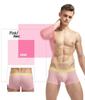 Men's Quick-Dry Ice Silk Mesh Boxer Briefs with U-Pouch