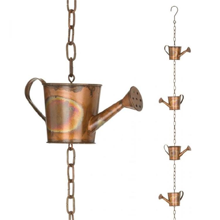 Catena decorativa in metallo per la raccolta dell'acqua piovana, per grondaie, uso esterno, decorazioni da giardino.