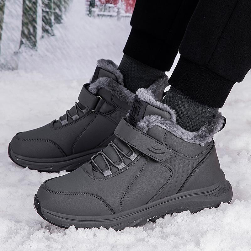 Velvet Cotton Shoes Winter High-top Velvet Thickened Large Cotton Elderly Shoes Northern Parents Walking Shoes Non-slip Mother Shoes